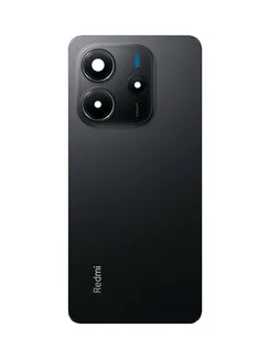 Задняя крышка для Xiaomi Redmi Note 14 4G черная (Midnight black) со стеклом камеры