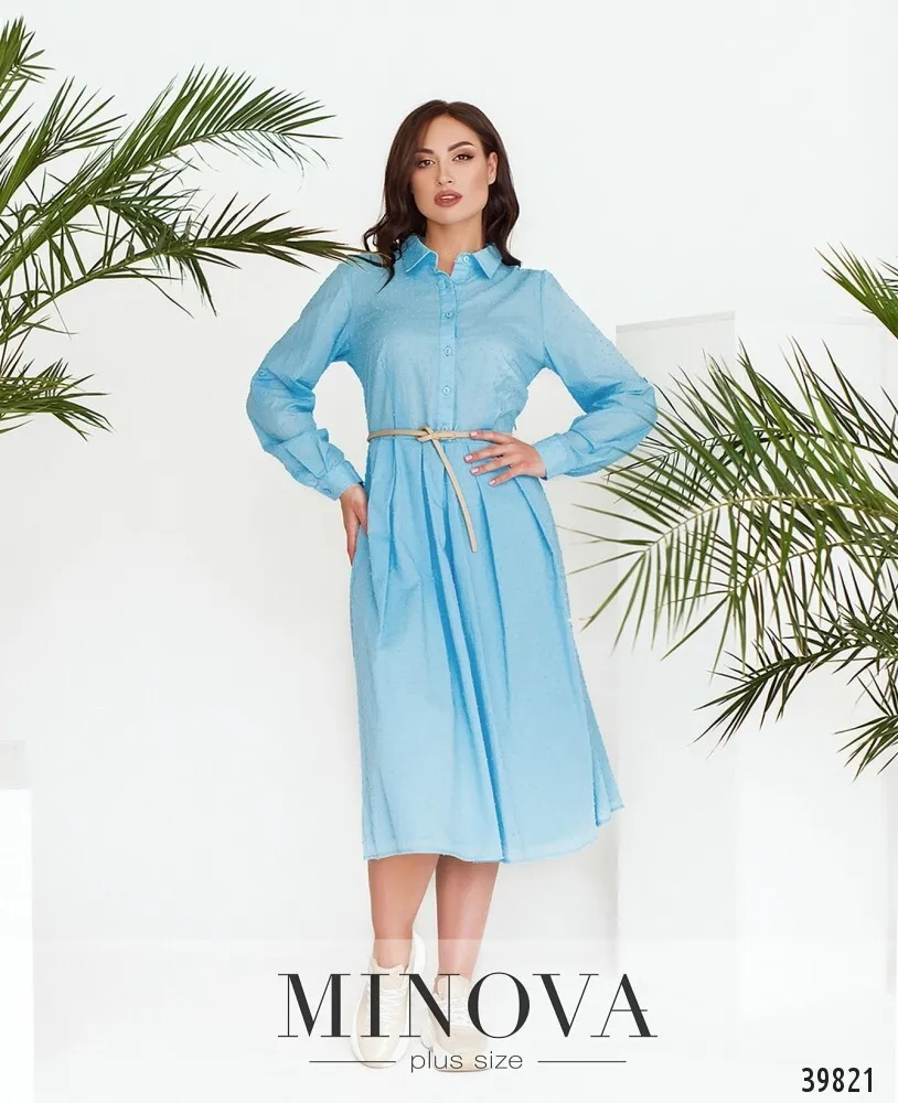 Платье 3151B-небесно-голубой Minova