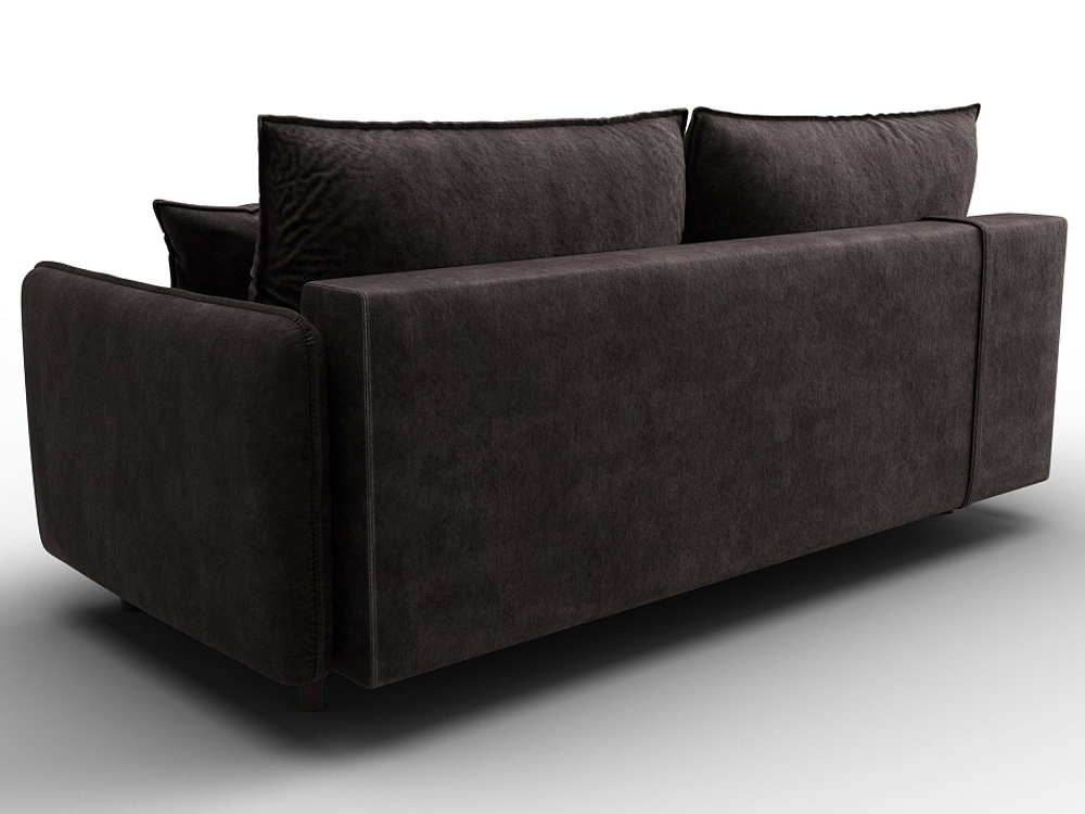 Диван прямой Лига-064 НПБ ВЕЛЮР BRUT 17 коричневый