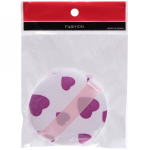 Пуховка для нанесения косметических средств «Beauty - Love», микс 3-4 цвета, d-7,8см