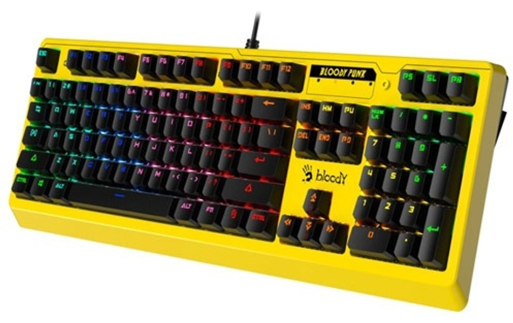 Клавиатура A4Tech Bloody B810RC желтый