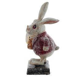 GAEM Фигурка декоративная "Кролик" с часами (LR44x1), L13 W13 H28 см