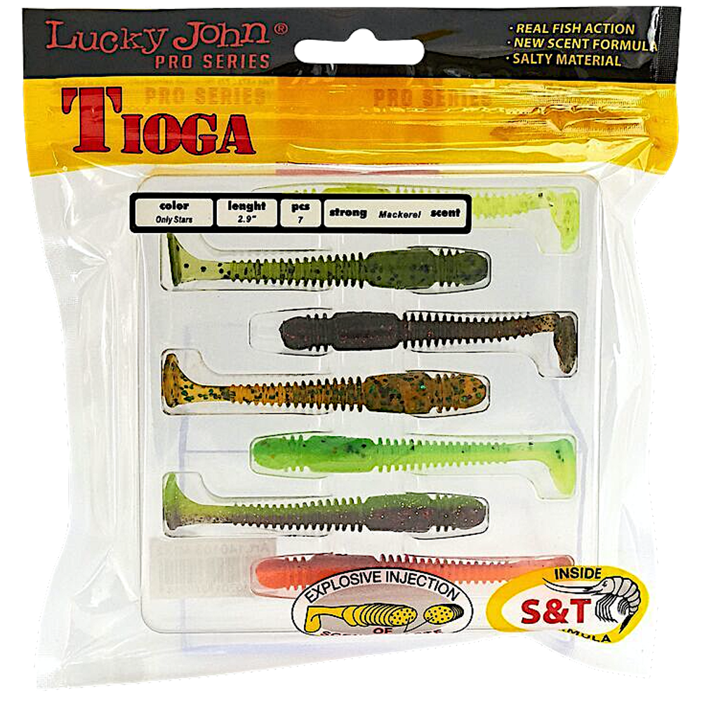 Мягкая приманка Lucky John Tioga Съедобная 2.9" 74мм 7шт 140103 -