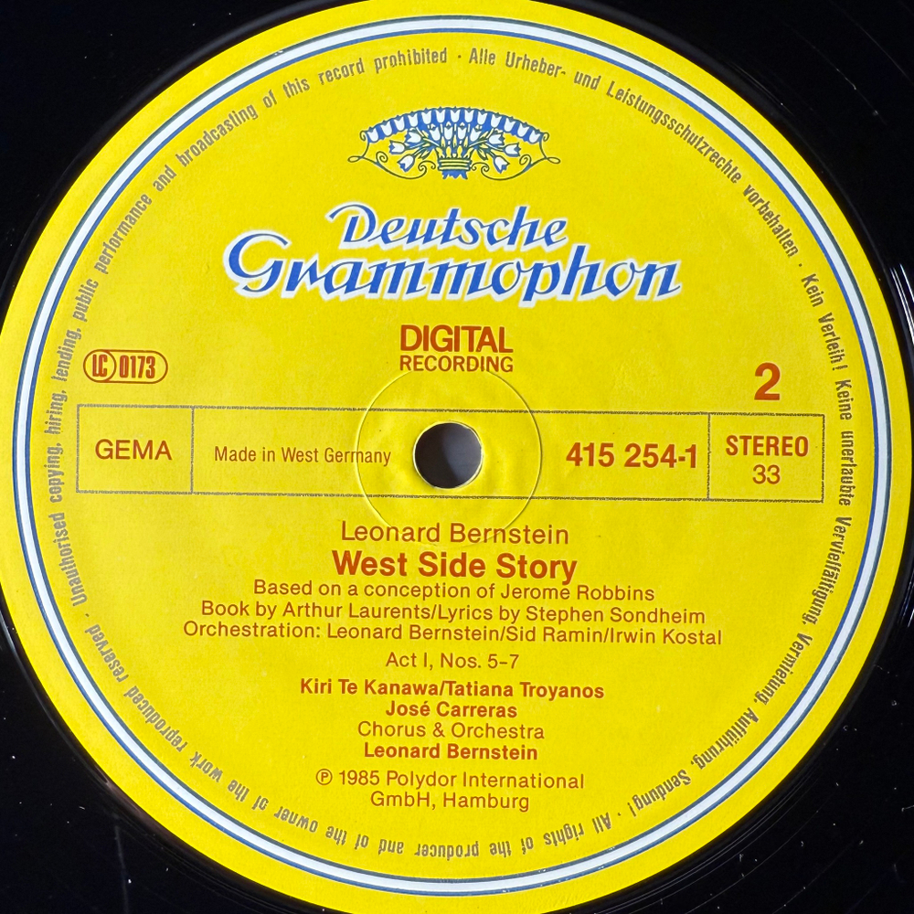 Leonard Bernstein - West Side Story 2LP (Германия 1985г.)