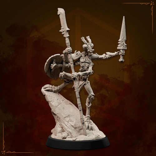 Три-крин Воин Паладин Варвар Файтер Рыцарь миниатюра для dnd, днд, pathfinder, фентези, Настольная игра, НРИ, Варгейм, РПГ