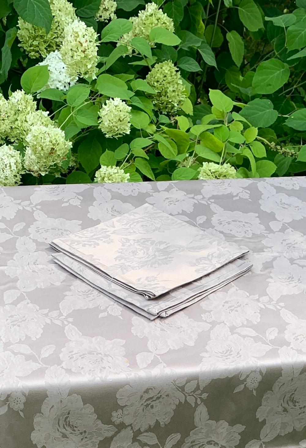 Скатерть 180x280 и 12 салфеток Palombella Brenda Vera темно-бежевые