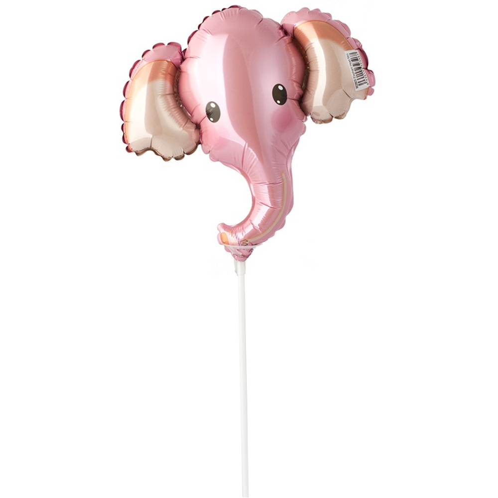 Шар Фольгированный Голова Слона розовая (Розовый)