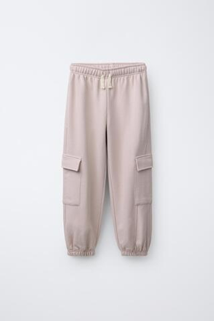 ZARA БРЮКИ-ДЖОГГЕРЫ КАРГО, РОЗОВЫЙ