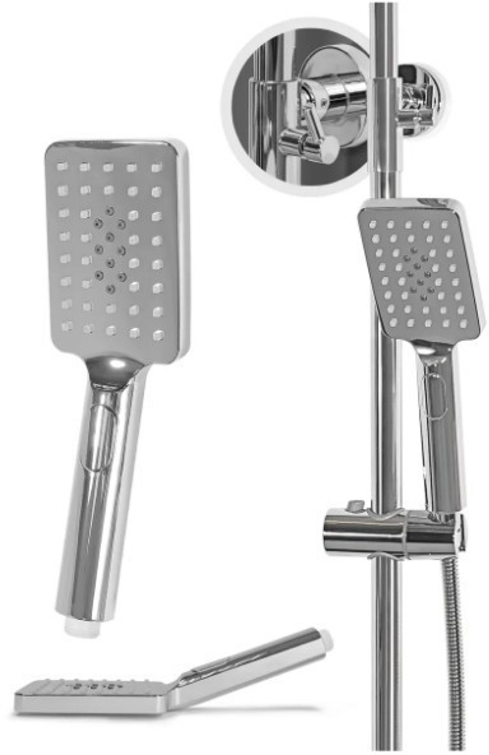 Душевая система с термостатом Grocenberg GB7005 Хром