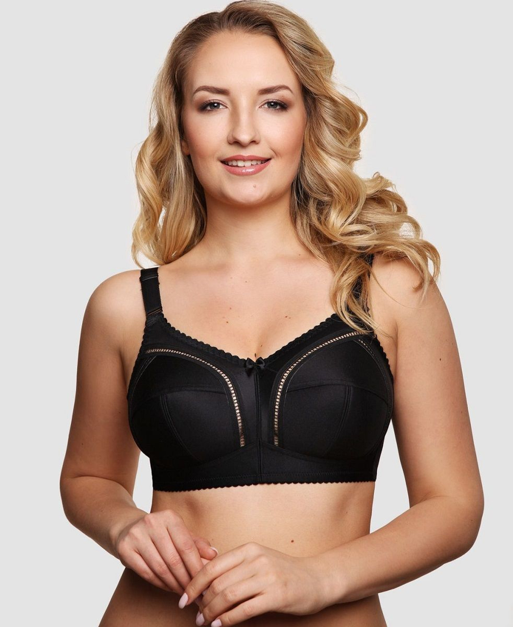 Классический бескаркасный бюстгальтер с мягкой чашкой (Размер: 90F) (Цвет: черный)