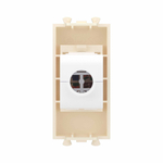 Компьютерная розетка RJ-45 без шторки модульная, кат.6А, "Avanti", "Ванильная дымка", 1 модуль