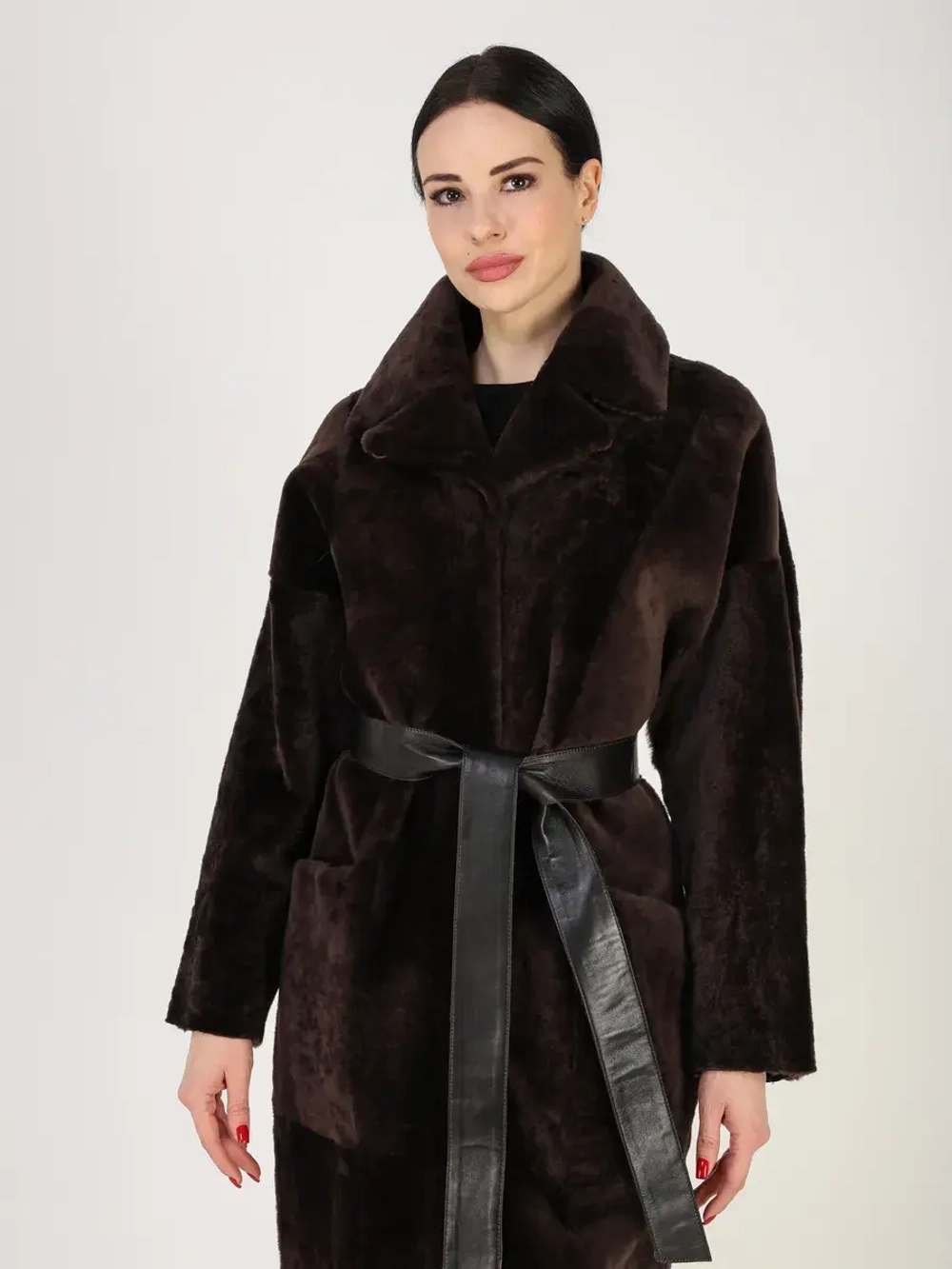 Дубленка зимняя шуба натуральная двухсторонняя оверсайз