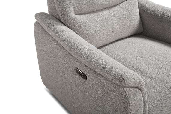 Кресло-реклайнер Level, серое букле