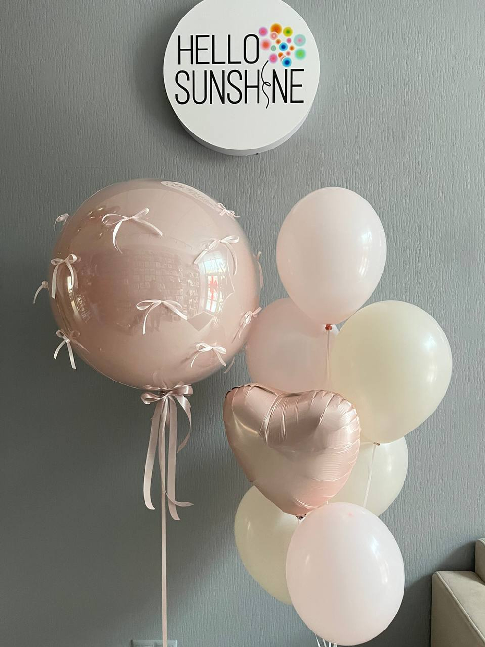 Набор шаров Трендовый с бантиками №1