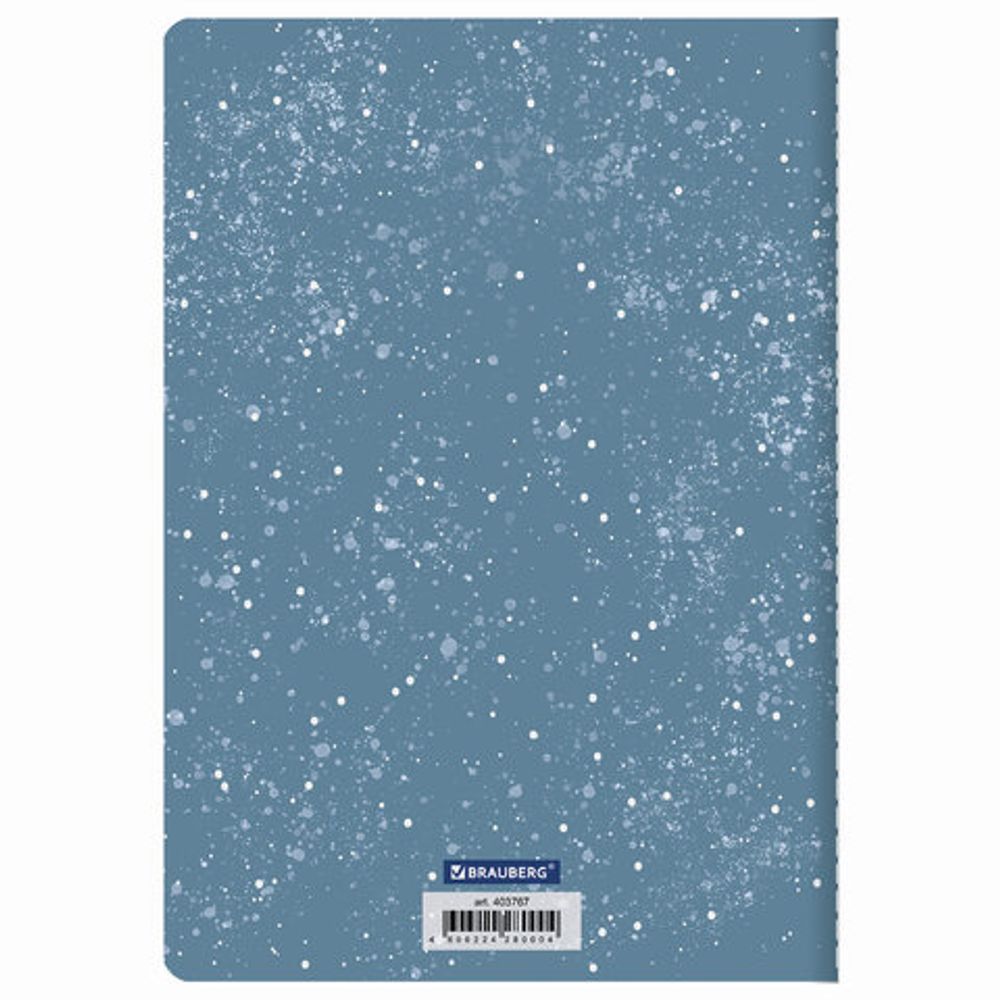 Тетрадь 40 л. в клетку обложка SoftTouch, бежевая бумага 70 г/м2, сшивка, А5 (147х210 мм), ВОЛК В ОЧКАХ, BRAUBERG, 403767