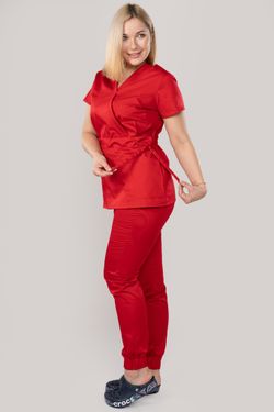 Костюм медицинский женский 386 КРАСНЫЙ