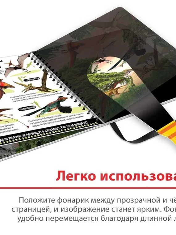 Секретная книга с волшебным фонариком «Диноленд», 22 стр.
