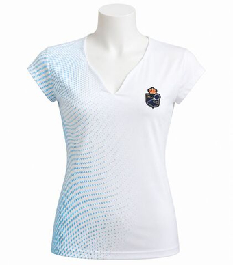 Женская теннисная футболка Monte-Carlo Country Club MCCC Patch & Print - white