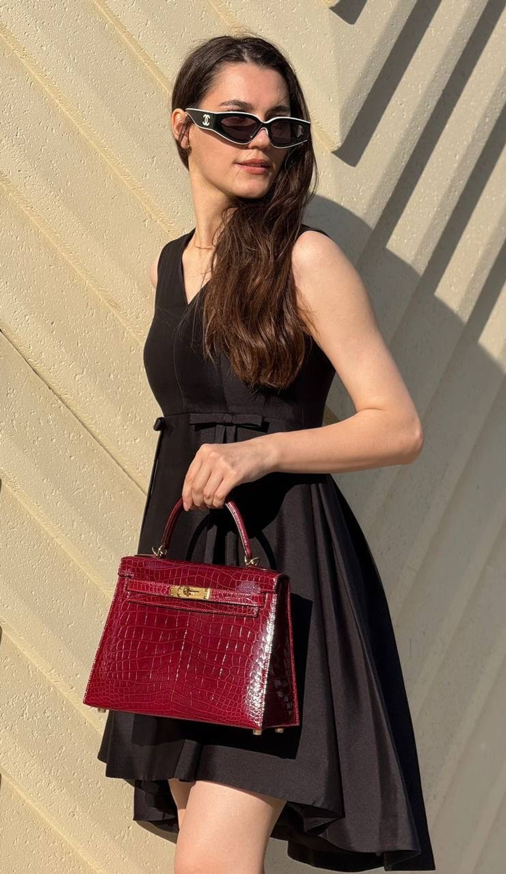 Сумка Hermes из кожи крокодила 28 см