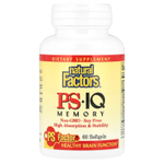Natural Factors, PS, IQ Memory, 60 капсул