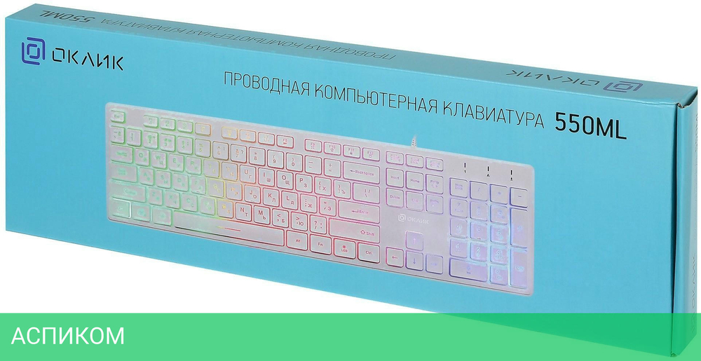 Клавиатура Oklick 550ML белый