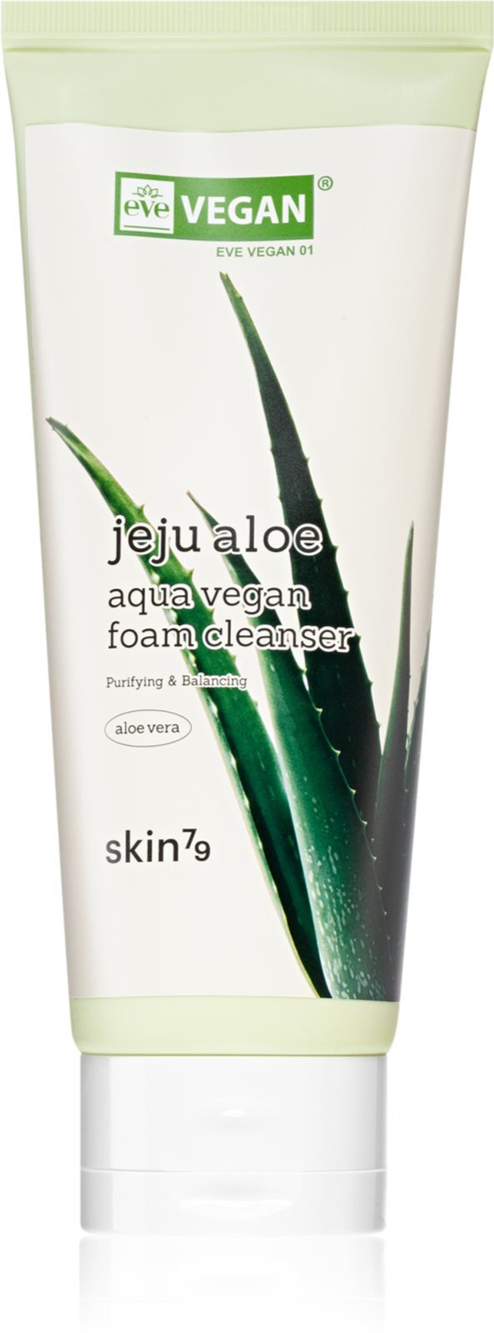 Skin79 Jeju Aloe Aqua Vegan Foam Cleanser - нежная очищающая пенка с алоэ вера /   150  ml  / GTIN 8809393405094