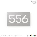 Номер на дверь 556, табличка на дверь для офиса, квартиры, кабинета, аудитории, склада, серая 120х70 мм, Айдентика Технолоджи