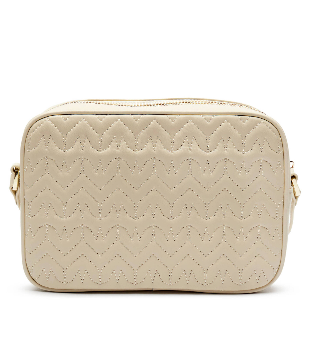 Кожаная сумка-мессенджер Patrizia Pepe - экрю(2B8985 L082)