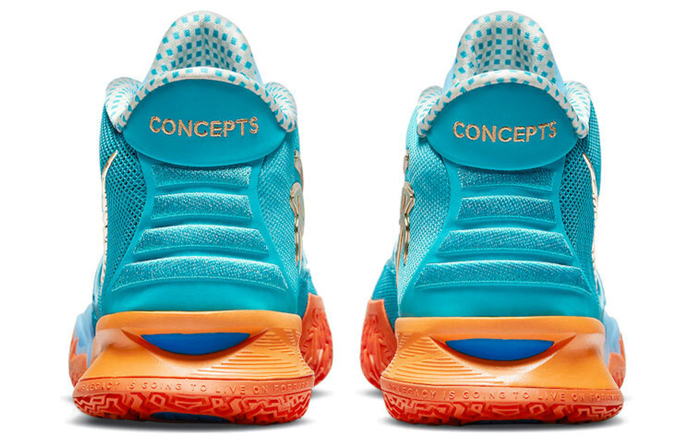 CONCEPTS x Nike Kyrie 7 Horus EP Owen 7 round head lace-up shock absorption, non-slip, wear-resistant wrapping support, mid-cut actual combat basketball shoes for men and women with the same style blue orange domestic version