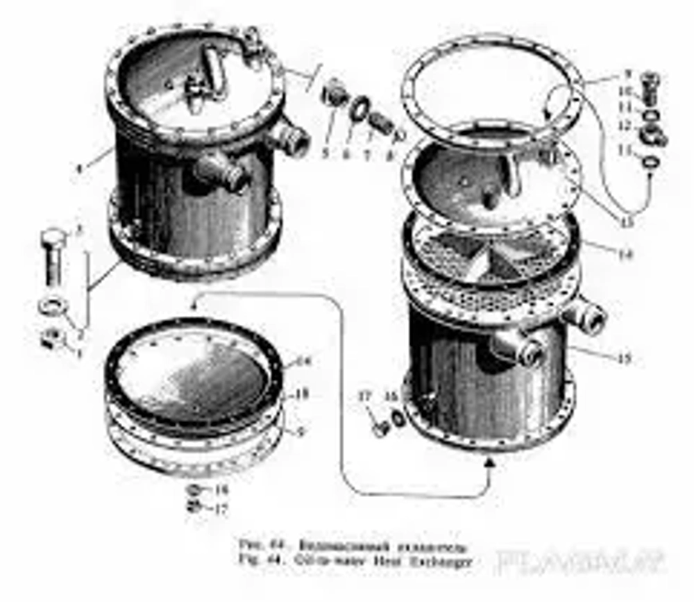 Охладитель водо-масляный Д6 СБ 575-00-20-1