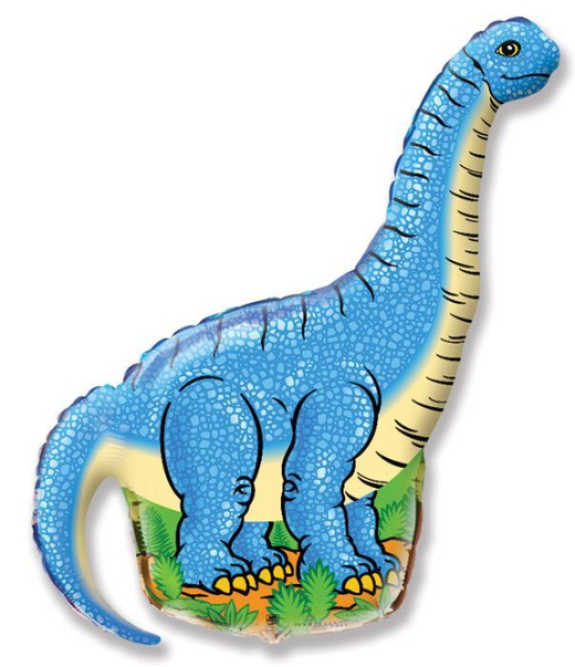 Шар-фигура, фольга, Динозавр. Диплодок (FM), 43/109 см х 66 см