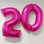 Шар (40"/102 см) Цифра, 0, Фуше, 1 шт. в упак.