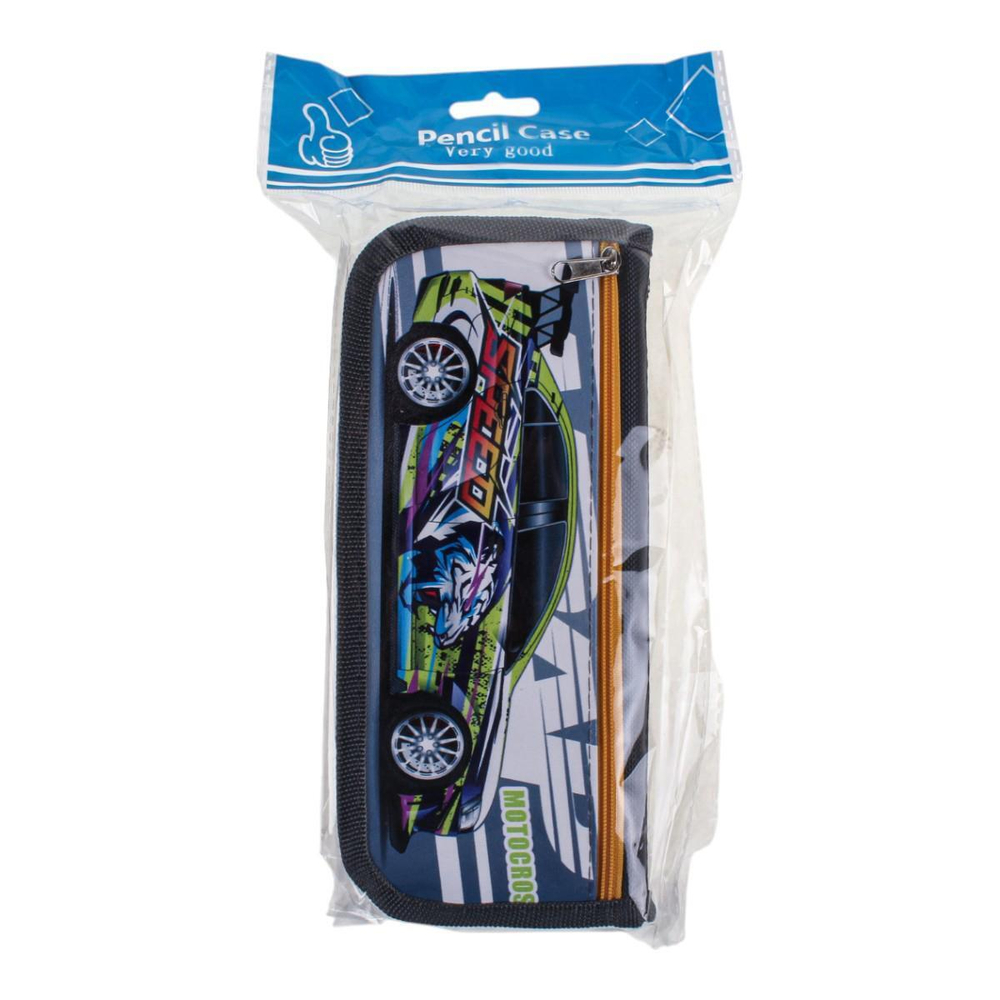 Пенал мягкий 2 отделения "Auto" 3 цвета микс