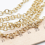 Цепочка, цвет золото, размер звена 6 мм, цена за отрезок 50 см