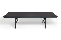 "Рио" стол из HPL 300х120см, цвет столешницы "черный мрамор", угол R3мм