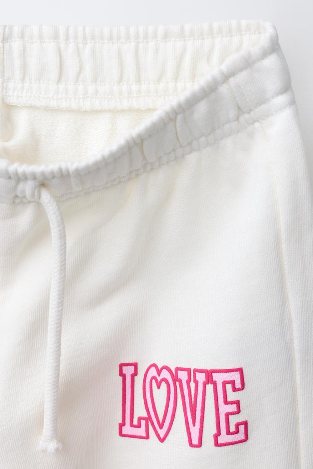 ZARA БРЮКИ-ДЖОГГЕРЫ WIDE LEG VARSITY, ЭКРЮ