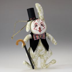 Ёлочная игрушка Кролик-франт