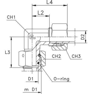 Соединение PN90 DS16 24х1.5 (нерж.)