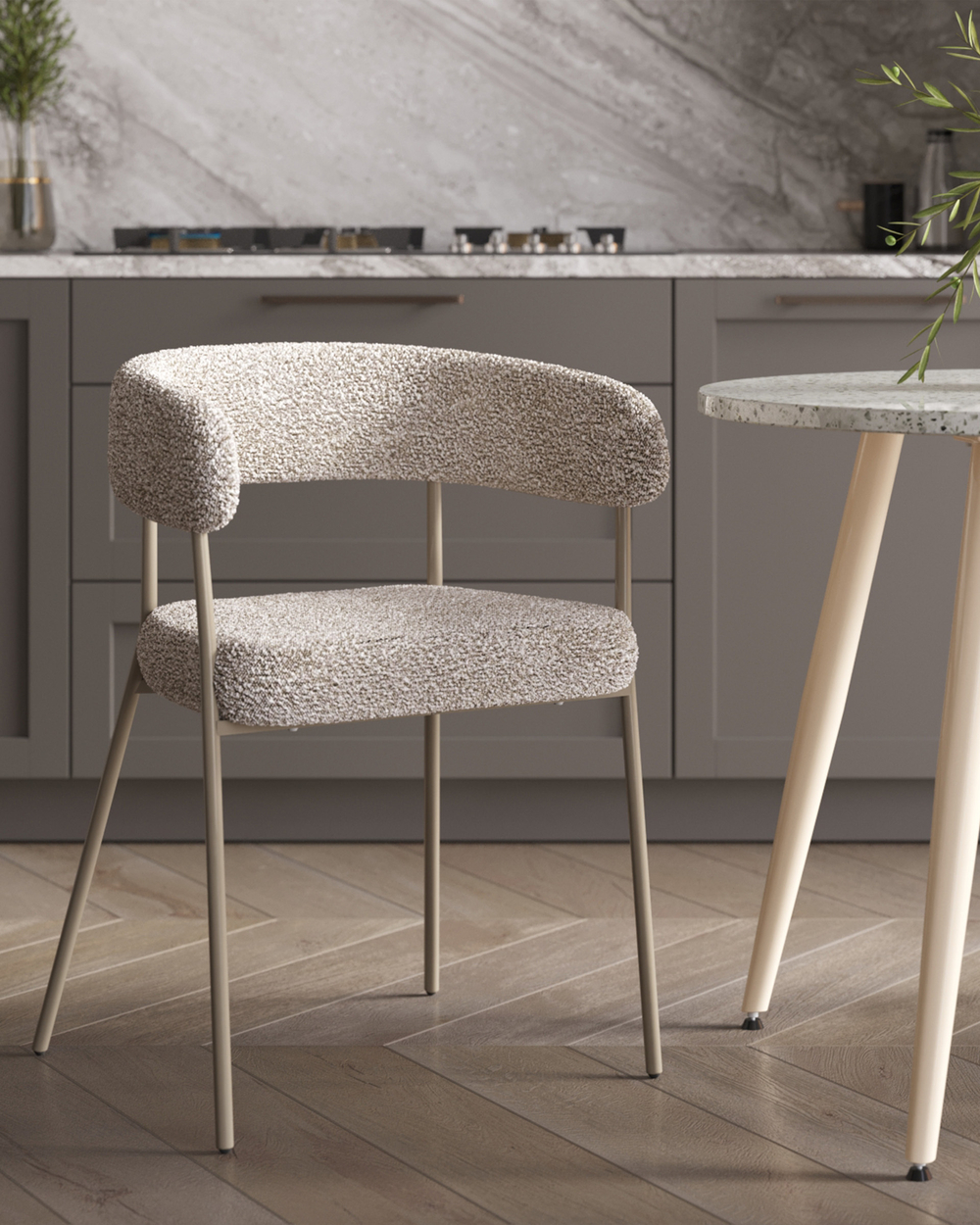 Стул обеденный Dambo серый