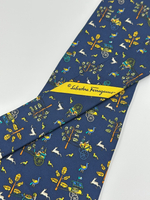 Галстук синий Salvatore Ferragamo