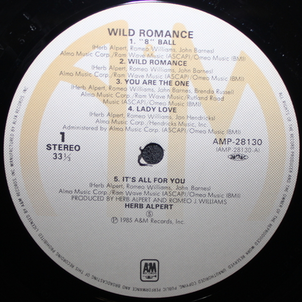 Herb Alpert / Wild Romance (LP)
