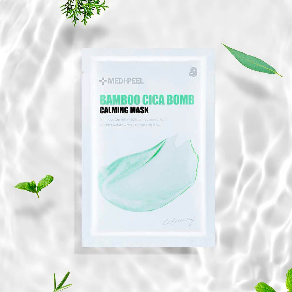 Успокаивающая тканевая маска с центеллой и бамбуком Medi-Peel Bamboo Cica Bomb Calming Mask