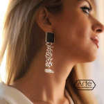 Серебряные серьги с ониксом Arte Yad 20220461 Иран