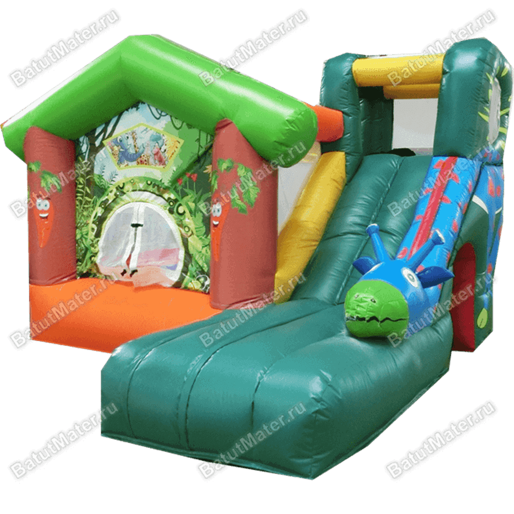 Небольшой надувной батут "Лесной домик"