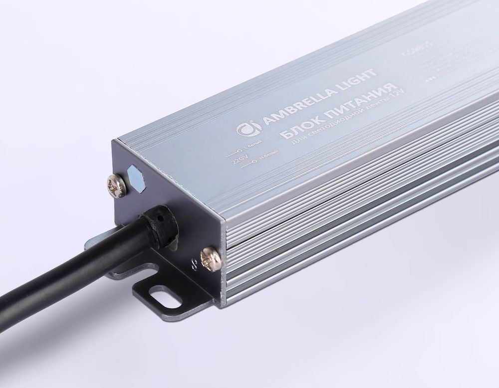 Ambrella Блок питания для светодиодной ленты 12V 60W 5A IP67 110-220V 145*36*22 GS9855 LED Driver 12V GS9855