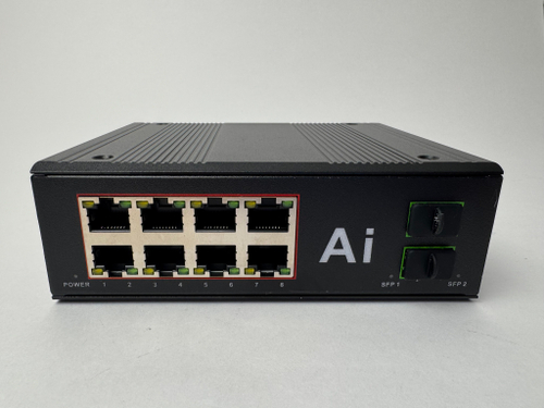 Промышленный коммутатор PoE G0802GPI-SFP на 8 портов 8+2SFP