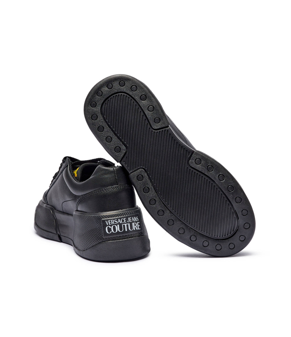 Кожаные кроссовки Versace Jeans Couture - черный(77VA3ST2ZP305)