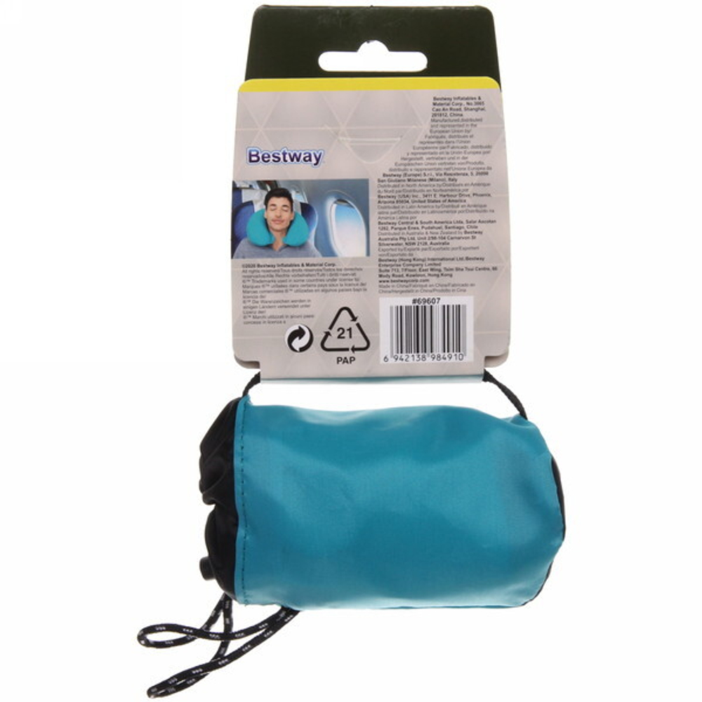 Подушка надувная ToughLite Travel Flex, 31*36*11,5 см,Bestway (69607)