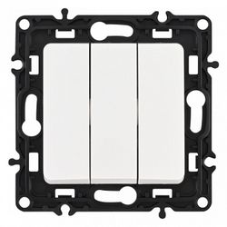 Выключатель трехклавишный без рамки Arte Milano 217 217.30-3.white