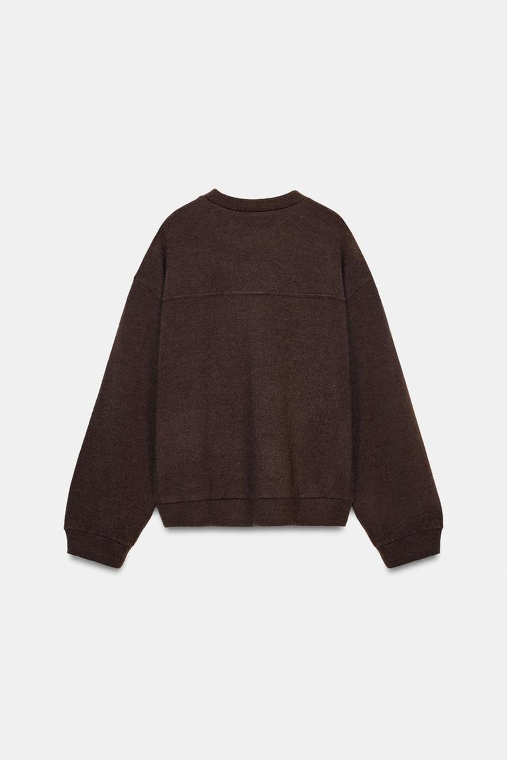 ZARA МЯГКАЯ ТОЛСТОВКА, ШОКОЛАДНЫЙ